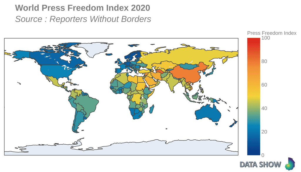 World Press Freedom Index - Global Map